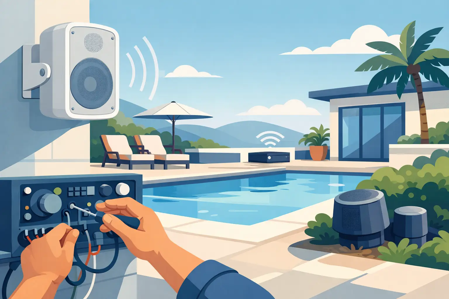 Read more about the article Poolside Audio System Installation Done Right