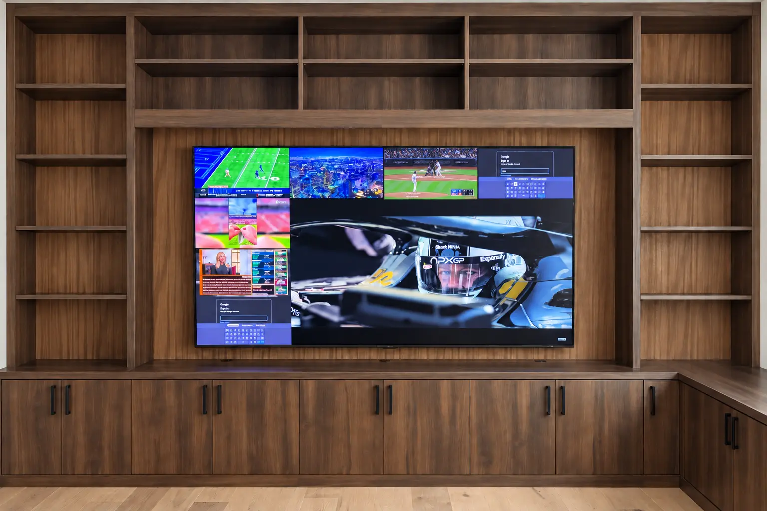 Savant multi-view configuration with an illustrative baseball feed added to one tile